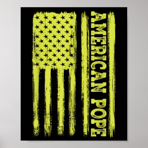 Póster Bandera norteamericana vintage Primerísima Estadou
