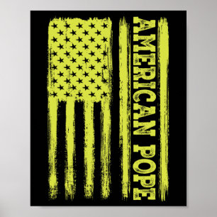 Póster Bandera norteamericana vintage Primerísima Estadou