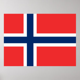 Póster Bandera noruega (Noruega)