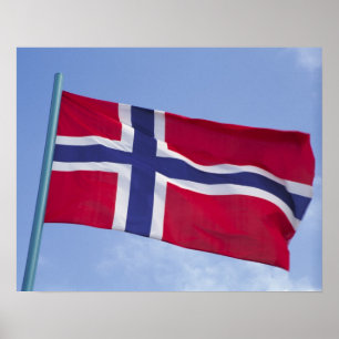 Póster bandera noruega RF)
