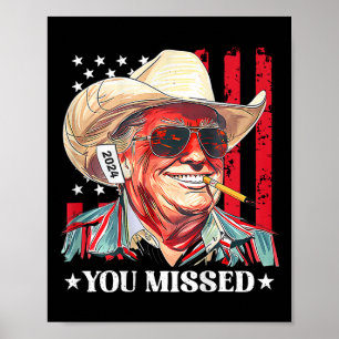 Póster Bandera Occidental Trump Vaquero Te Perdiste Trump