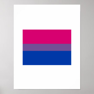 PÓSTER BANDERA OFICIAL DE ORGULLO BISEXUAL