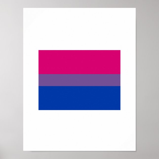 PÓSTER BANDERA OFICIAL DE ORGULLO BISEXUAL (Frente)