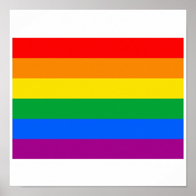 PÓSTER BANDERA OFICIAL DE ORGULLO GAY (Frente)