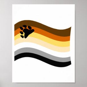 Póster Bandera Ondulada Orgullo de Oso