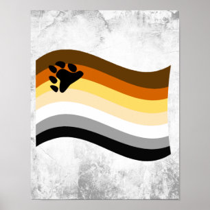Póster Bandera Ondulada Orgullo de Oso