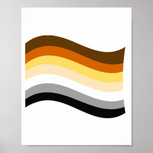 Póster Bandera Ondulada Orgullo de Oso