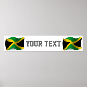 Póster Bandera onduladora de Jamaica