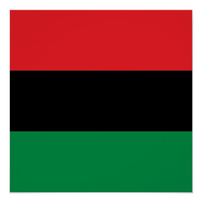 Póster Bandera Panafricana de la UNIA (Anverso)