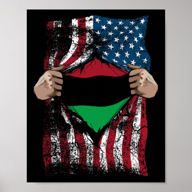 Póster Bandera Panafricana de la Unión Leal Afro-American (Frente)