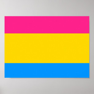 Póster Bandera Pansexual del orgullo