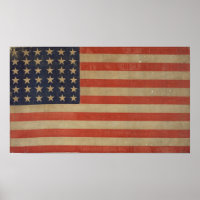 Bandera Patriótica Americana de Estilo Grunge