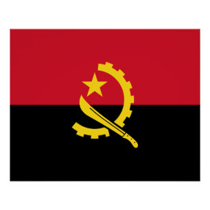 Póster Bandera patriótica angoleña