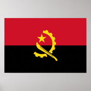 Póster Bandera patriótica angoleña