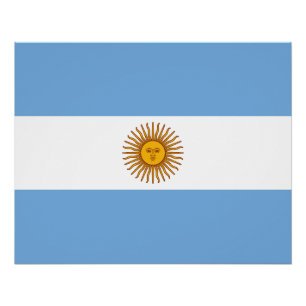 Póster Bandera Patriótica Argentina