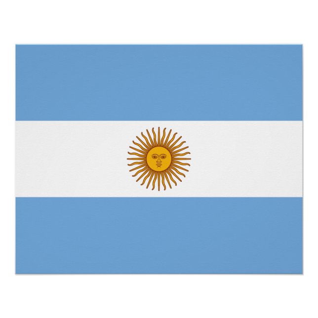 Póster Bandera Patriótica Argentina (Anverso)