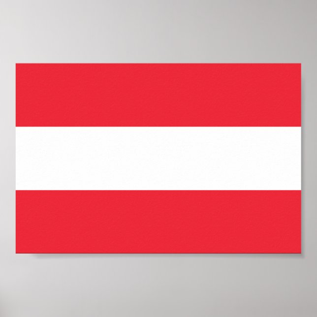 Póster Bandera patriótica austríaca (Frente)
