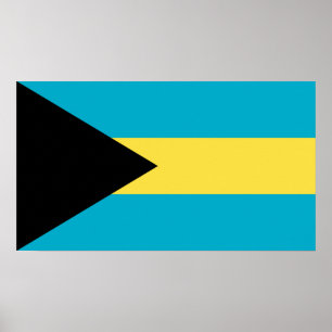 Póster Bandera patriótica bahameña