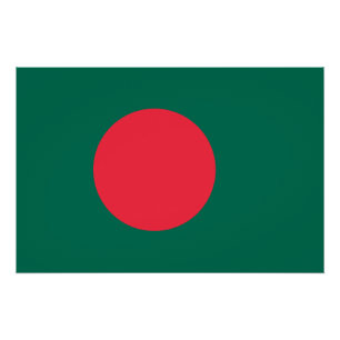 Póster Bandera patriótica bangladesí