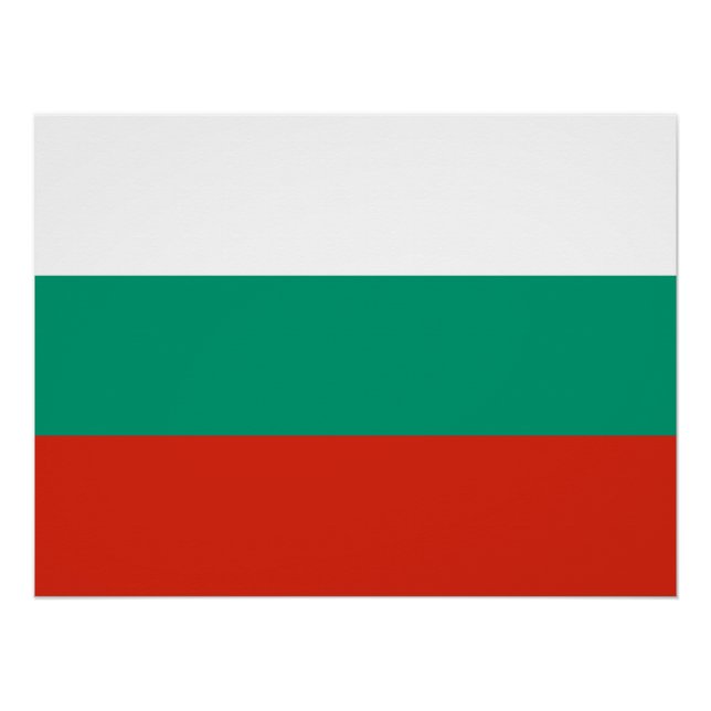 Póster Bandera patriótica búlgara (Anverso)