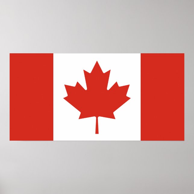 Póster Bandera Patriótica Canadiense (Frente)