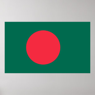 Póster Bandera patriótica de Bangladesh