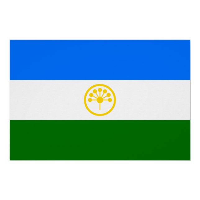 Póster Bandera Patriótica de Bashkortostán (Anverso)