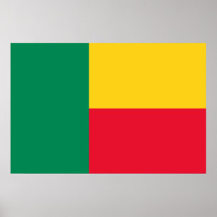 Póster Bandera patriótica de Benín