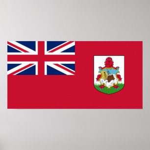 Póster Bandera patriótica de Bermudas