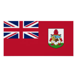 Póster Bandera patriótica de Bermudas