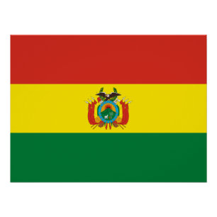 Póster Bandera Patriótica de Bolivia