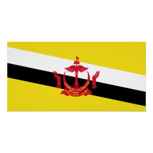 Póster Bandera Patriótica De Brunei