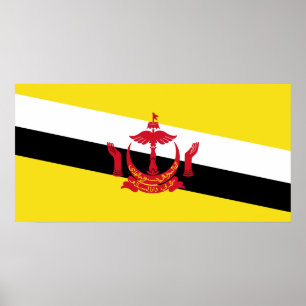 Póster Bandera Patriótica De Brunei