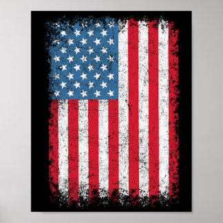 Póster Bandera Patriótica De Estados Unidos 4 De Julio Pa