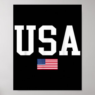 Póster Bandera Patriótica Estadounidense Para Hombres Niñ