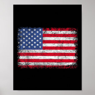 Póster Bandera Patriótica Estadounidense Para Hombres Niñ