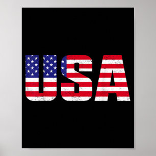 Póster Bandera Patriótica Estadounidense Para Hombres Niñ