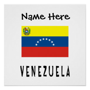 Póster Bandera Personalizada de Venezuela