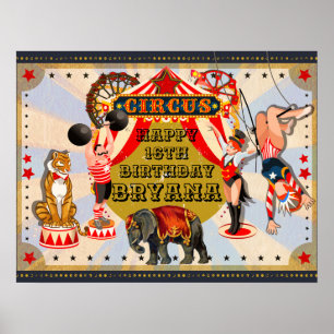 Póster Bandera personalizada para fiesta de cumpleaños de