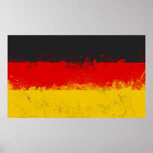 Póster Bandera pintada de la mancha de Grunge