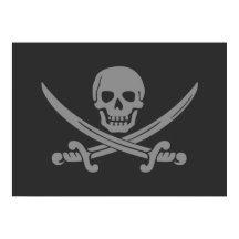 Bandera pirata de Gray oscuro Jolly Roger
