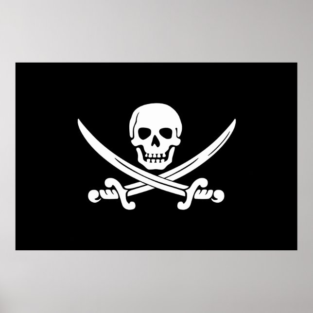 Póster Bandera pirata de Jolly Roger (Frente)