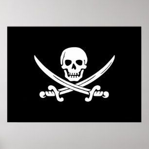 Póster Bandera pirata de Jolly Roger