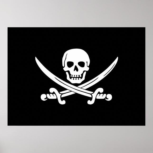 Póster Bandera pirata de Jolly Roger (Frente)