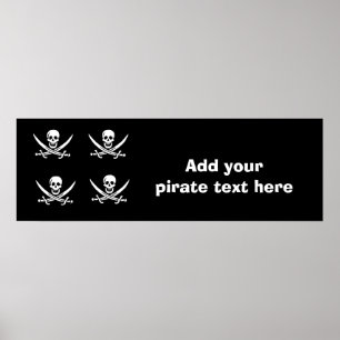 Póster Bandera pirata de Jolly roger