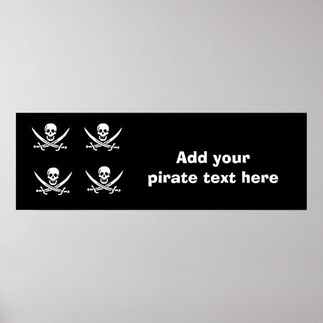 Póster Bandera pirata de Jolly roger (Frente)