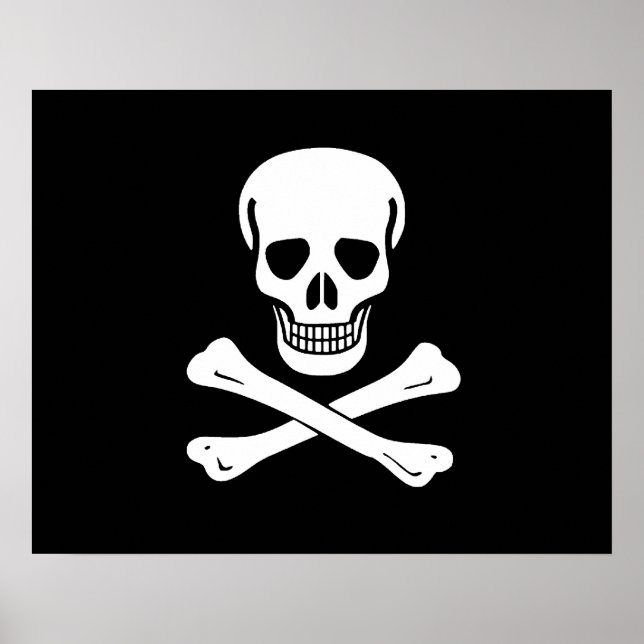 Póster Bandera pirata de Jolly Roger (Frente)