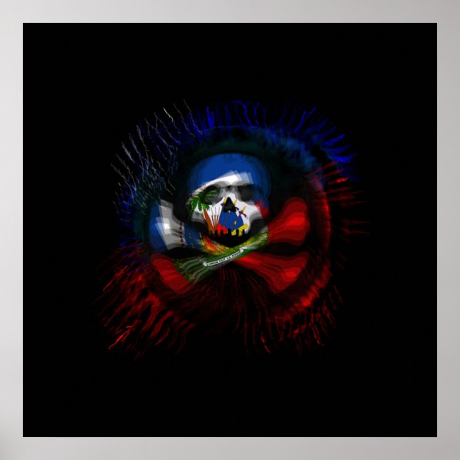 Póster Bandera pirata haitiana (Frente)