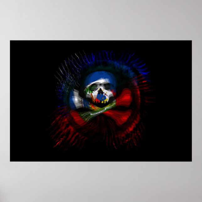 Póster Bandera pirata haitiana (Frente)