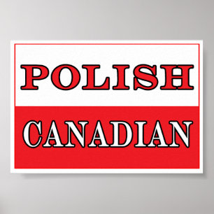 Póster Bandera polaca canadiense